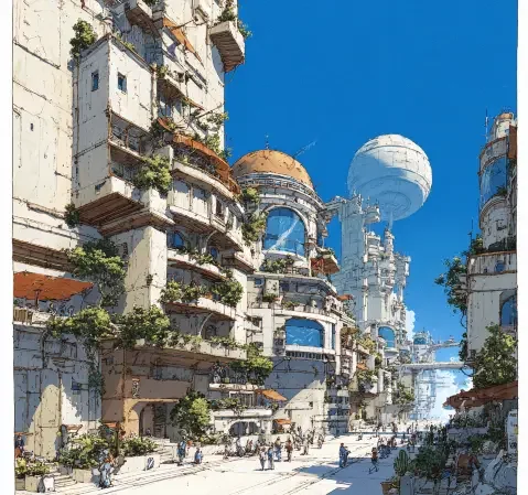 《城市观星者》封面：天台上一群人架着望远镜